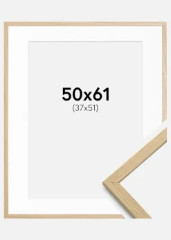 Ramme Edsbyn Eg 50x61 cm - Passepartout Hvid 38x52 cm