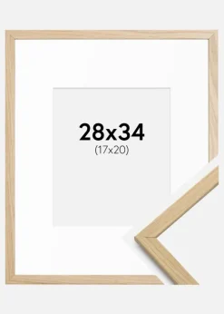 Ramme Edsbyn Eg 28x34 cm - Passepartout Hvid 18x21 cm
