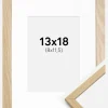 Ramme Edsbyn Eg 13x18 cm - Passepartout Hvid 9x12 cm