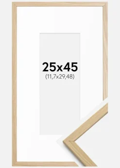 Ramme Edsbyn Eg 25x45 cm - Passepartout Hvid 5x12 inches