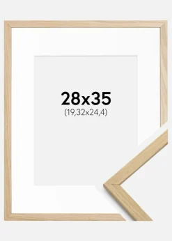 Ramme Edsbyn Eg 28x35 cm - Passepartout Hvid 8x10 inches