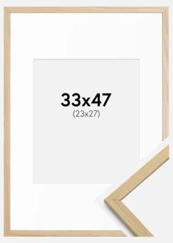 Ramme Edsbyn Eg 33x47 cm - Passepartout Hvid 24x28 cm