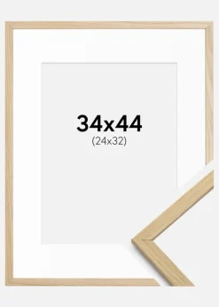 Ramme Edsbyn Eg 34x44 cm - Passepartout Hvid 25x33 cm