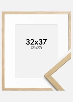 Ramme Edsbyn Eg 32x37 cm - Passepartout Hvid 22x28 cm