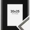 Ramme Edsbyn Grafit 20x25 cm - Passepartout Sort 5x7 inches