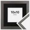 Ramme Edsbyn Grafit 10x10 cm - Passepartout Sort 7x7 cm