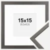 Ramme Edsbyn Grafit 15x15 cm - Passepartout Hvid 9x9 cm