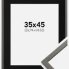 Ramme Edsbyn Grafit 35x45 cm - Passepartout Sort 11x14 inches