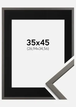 Ramme Edsbyn Grafit 35x45 cm - Passepartout Sort 11x14 inches