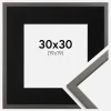 Ramme Edsbyn Grafit 30x30 cm - Passepartout Sort 20x20 cm