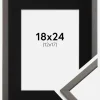 Ramme Edsbyn Grafit 18x24 cm - Passepartout Sort 13x18 cm