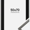 Ramme Edsbyn Grafit 50x70 cm - Passepartout Sort 16x24 inches