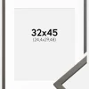 Ramme Edsbyn Grafit 32x45 cm - Passepartout Hvid 10x12 inches