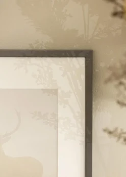 Ramme Edsbyn Grafit 50x70 cm - Passepartout Hvid 42x59,4 cm (A2)