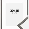 Ramme Edsbyn Grafit 20x25 cm - Passepartout Hvid 15x20 cm