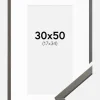 Ramme Edsbyn Grafit 30x50 cm - Passepartout Hvid 18x35 cm