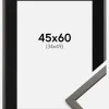 Ramme Edsbyn Grafit 45x60 cm - Passepartout Sort 35x50 cm
