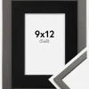 Ramme Edsbyn Grafit 9x12 cm - Passepartout Sort 6x9 cm