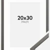 Ramme Edsbyn Grafit 20x30 cm - Passepartout Hvid 15x22 cm