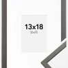 Ramme Edsbyn Grafit 13x18 cm - Passepartout Hvid 7x10 cm