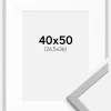 Ramme Edsbyn Grey 40x50 cm - Passepartout Hvid 27,5x37 cm