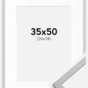 Ramme Edsbyn Grey 35x50 cm - Passepartout Hvid 25x35 cm