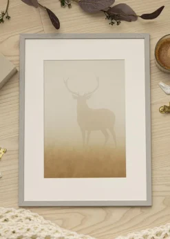 Ramme Edsbyn Grey 50x60 cm - Passepartout Hvid 14x18 inches