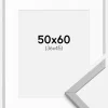 Ramme Edsbyn Grey 50x60 cm - Passepartout Hvid 37x46 cm