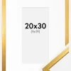 Ramme Edsbyn Guld 20x30 cm - Passepartout Hvid 10x20 cm