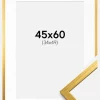 Ramme Edsbyn Guld 45x60 cm - Passepartout Hvid 35x50 cm