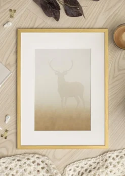 Ramme Edsbyn Guld 28x35 cm - Passepartout Hvid 8x10 inches