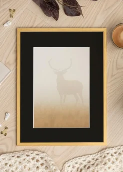 Ramme Edsbyn Guld 30x30 cm - Passepartout Sort 20x20 cm