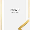 Ramme Edsbyn Guld 50x70 cm - Passepartout Hvid 16x24 inches