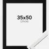 Ramme Edsbyn Hvid 35x50 cm - Passepartout Sort 30x35 cm