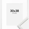 Ramme Edsbyn Hvid 30x38 cm - Passepartout Hvid 20x27 cm