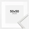 Ramme Edsbyn Hvid 50x50 cm - Passepartout Hvid 35x35 cm