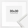 Ramme Edsbyn Hvid 30x30 cm - Passepartout Hvid 8x8 inches (20,32x20,32 cm)