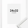 Ramme Edsbyn Hvid 24x32 cm - Passepartout Hvid 14x21 cm