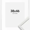 Ramme Edsbyn Hvid 38x46 cm - Passepartout Hvid 28x36 cm