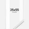 Ramme Edsbyn Hvid 25x55 cm - Passepartout Hvid 15x45 cm