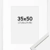 Ramme Edsbyn Hvid 35x50 cm - Passepartout Hvid 9x12 inches (22,86x30,48 cm)