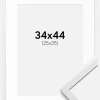 Ramme Edsbyn Hvid 34x44 cm - Passepartout Hvid 26x36 cm