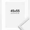 Ramme Edsbyn Hvid 45x55 cm - Passepartout Hvid 13x17 inches