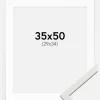 Ramme Edsbyn Hvid 35x50 cm - Passepartout Hvid 30x35 cm