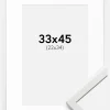 Ramme Edsbyn Hvid 33x45 cm - Passepartout Hvid 23x35 cm