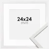 Ramme Edsbyn Hvid 24x24 cm - Passepartout Hvid 18x18 cm