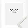 Ramme Edsbyn Hvid 50x60 cm - Passepartout Hvid 35x45 cm