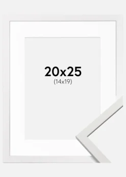 Ramme Edsbyn Hvid 20x25 cm - Passepartout Hvid 15x20 cm