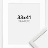 Ramme Edsbyn Hvid 33x41 cm - Passepartout Hvid 10x13 inches