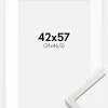 Ramme Edsbyn Hvid 42x57 cm - Passepartout Hvid 32x47,5 cm